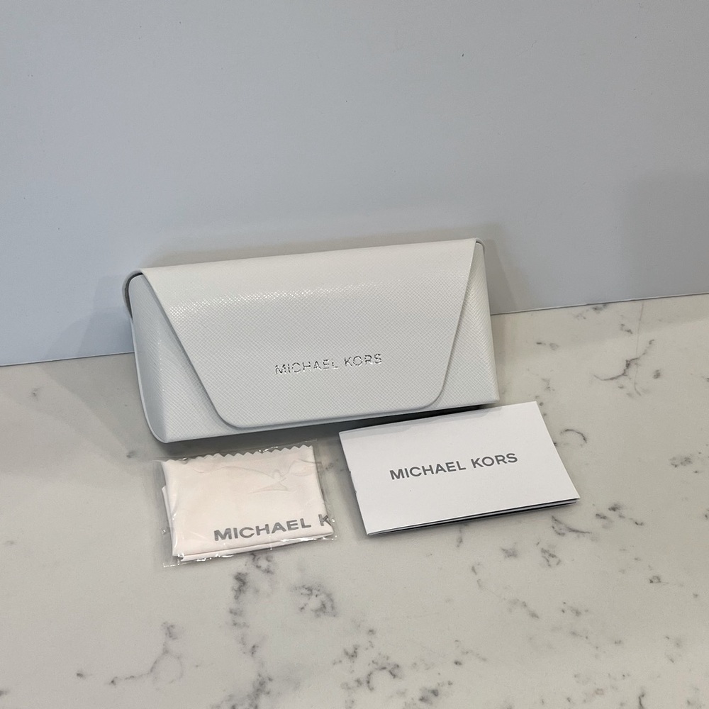 Michael Kors white glasses case